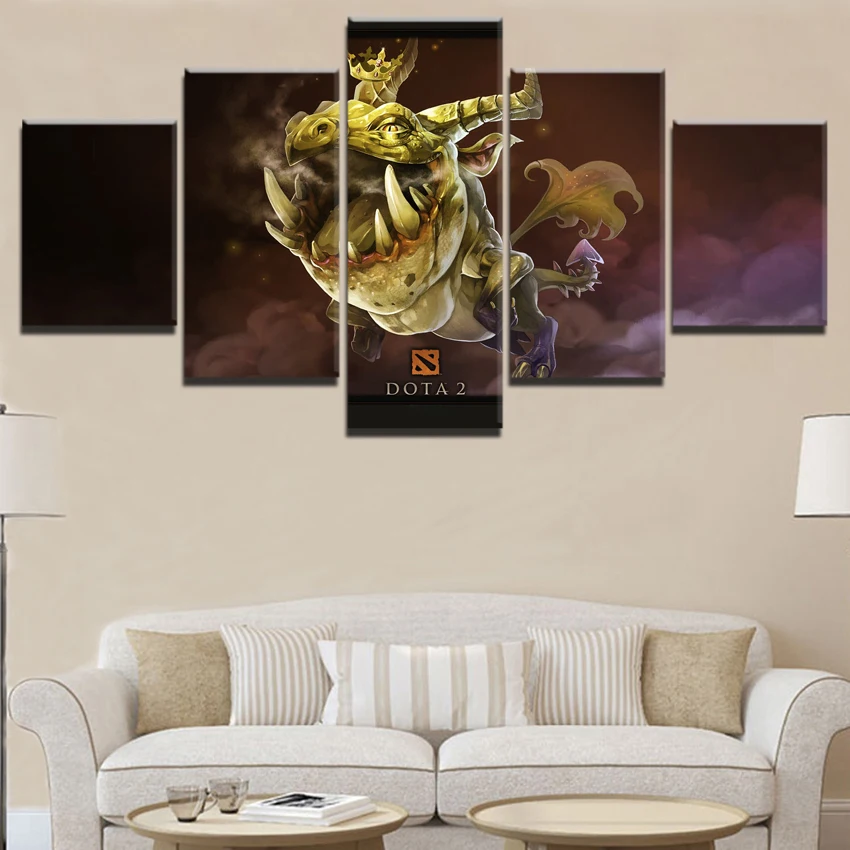  Modern Decor DOTA 2 Game HD Print Canvas Printed 5 Pieces Painting Wall Art Canvas Living Room Artw
