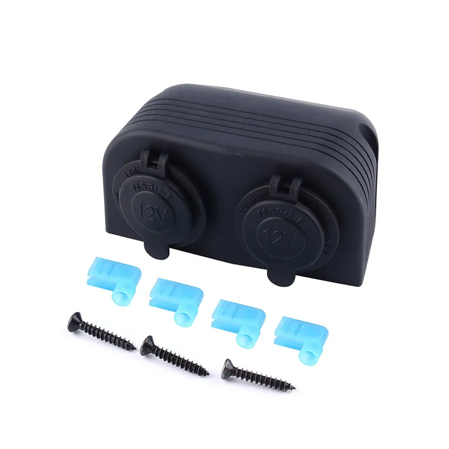 

Dual Port Car Boat 12V Cigarette Lighter Socket Splitter Charger Power Adapter Auto Parts 2016