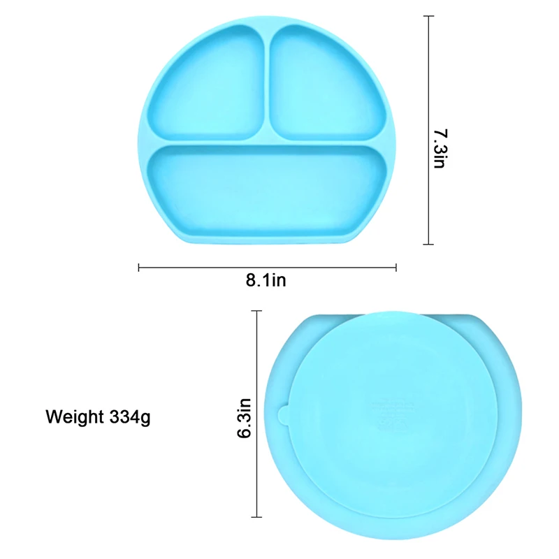 Детская посуда креативная секция улыбающаяся Экологичная FDA силиконовая пластина с присоской сильная липкая цельная пищевая тарелка