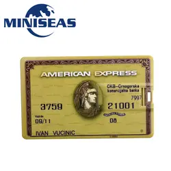 Miniseas Usb флеш-накопитель, модель кредитной карты, 4 ГБ, 8 ГБ, 16 ГБ, 32 ГБ, флеш-накопитель, флешка, карта памяти