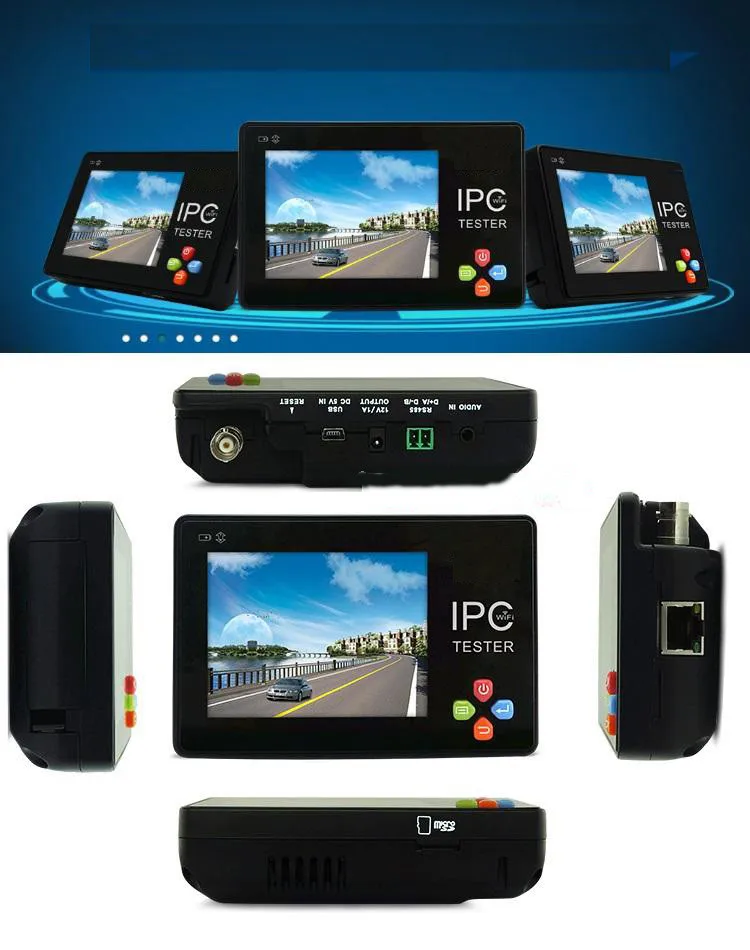 Наручные IPC1600 плюс 3,5 дюймов IP CCTV тестер монитор CVBS камера ONVIF H.265 4K PTZ wifi 12 В Выход IP аналоговая сеть CCTV камера