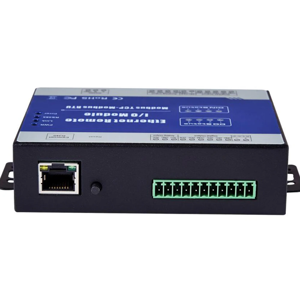 Modbus TCP сервер RJ45 к RS485 конвертер удаленный IO модуль 2DI + 2DO 2AI поддерживает 5 ссылки