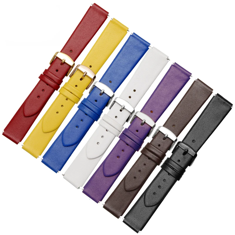 

15mm 16mm 18mm quality Ultra-thin cow leather watchband adaptation huawei B2/B3/B5 smart watch