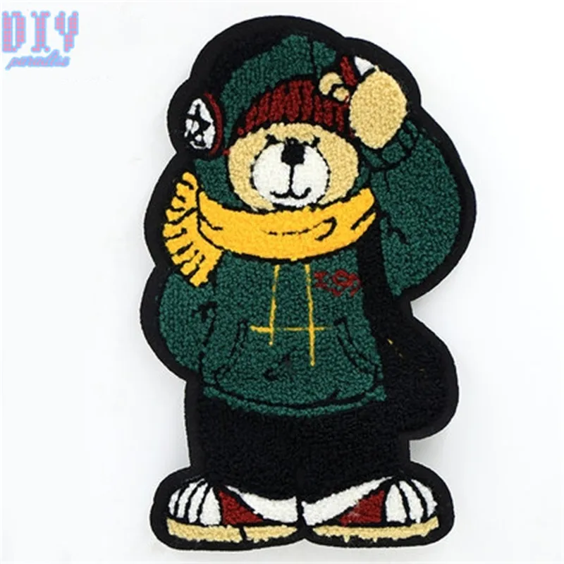 

10pcs Cartoon Bear Towel Sew Iron On Patches Embroidered Cloth Bag Applique Badge Fabric Clothes Apparel Sewing Crafts DIY