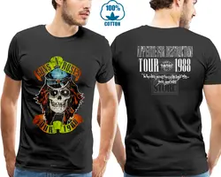 Пистолеты N Roses аппетит Тур 1988 футболка лицензированный Новый взрослый черный бюстгальтер #12162075 дешевый вырез лодочкой Молодежный Топ