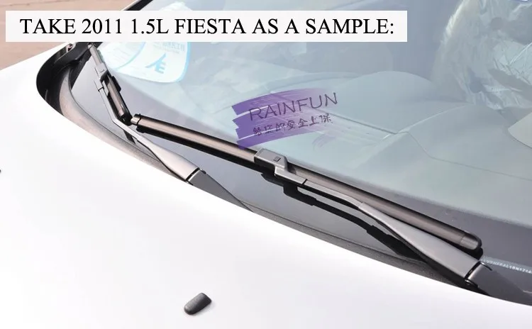 RAINFUN 2"+ 15" Специальный автомобиль стеклоочистителя для Ford Fiesta(07-13), резиновые автомобильные стеклоочистители автоматический стеклоочиститель