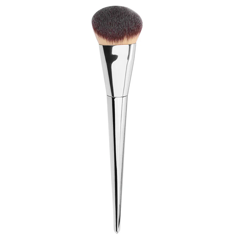 1 шт. мягкая Blush Brush Серебряный Конус кисти для макияжа Фонд Loose Powder Brush Комплект косметический инструмент Maquiagem Make up Кисти