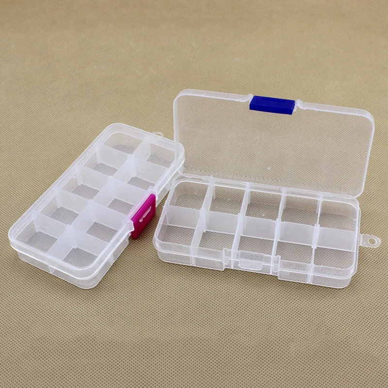 

10 Compartments Detachable Plastic Box Useful Jewelry Bead Storage Container Craft Organizer