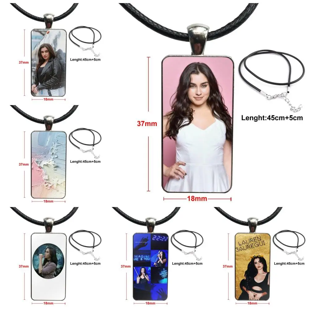 

Fashion Glass Cabochon Pendant Necklace With Women Steel Plated Statement Jewelry For Girls Gifts Fifth Harmony Lauren Jauregui