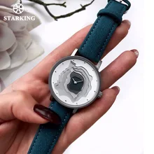 STARKING Brand Retro Vintage Type WristWatch Blue Leather High Quality Earth Conception Simplicity Watch Quartz Relogio