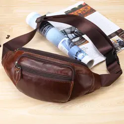 Мужская поясная сумка для телефона из натуральной кожи Повседневное Малый Для мужчин мешок кошелек Фанни Талия пакеты Hip Бум ремень