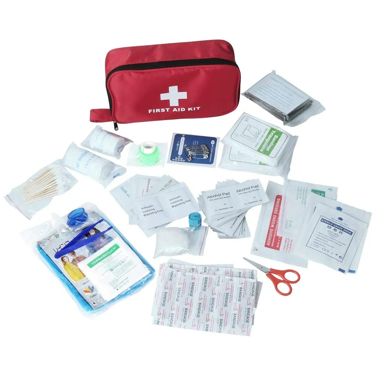 Аптечка для первой помощи, 180 шт., аптечка для первой помощи, медицинская сумка-аптечка, набор для первой помощи для