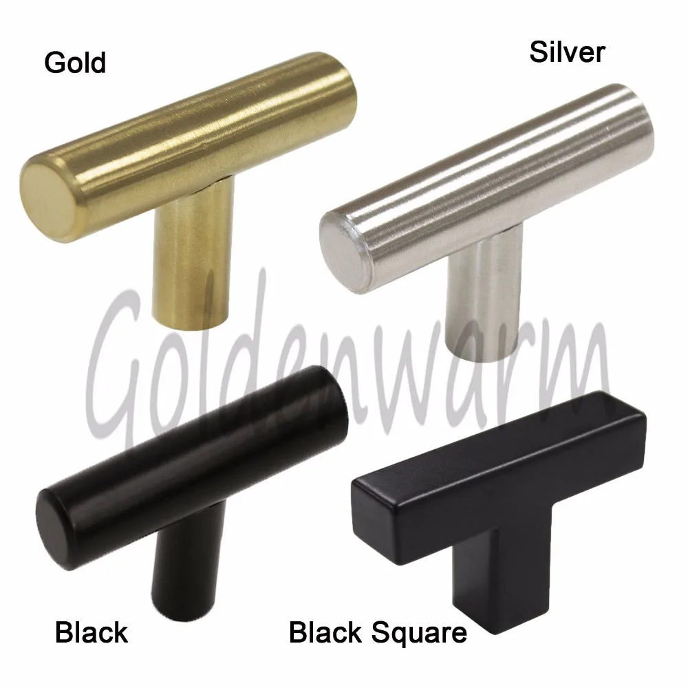 Modern Square Black Cabinet Pulls Kitchen Hardware Furniture Handles —  Goldenwarm