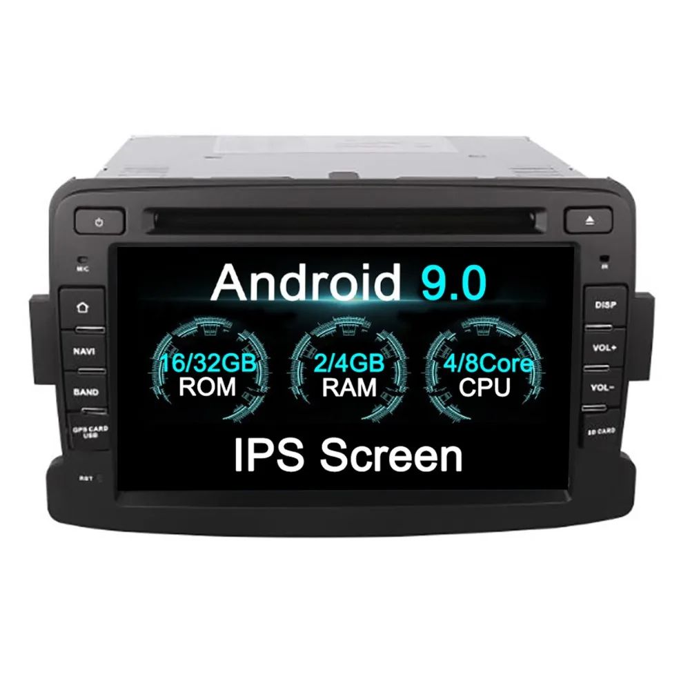 Автомобильный DVD плеер IPS Android 9 0 стерео GPS для Renault Duster Dacia Sandero Logan Captur +