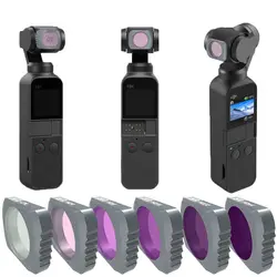 TENENELE для OSMO карман Камера фильтра CPL UV/ND 4, 8 16 32 64 Комплект фильтров для камеры DJI Osmo Карманный 3-осевой ручной Камера аксессуары