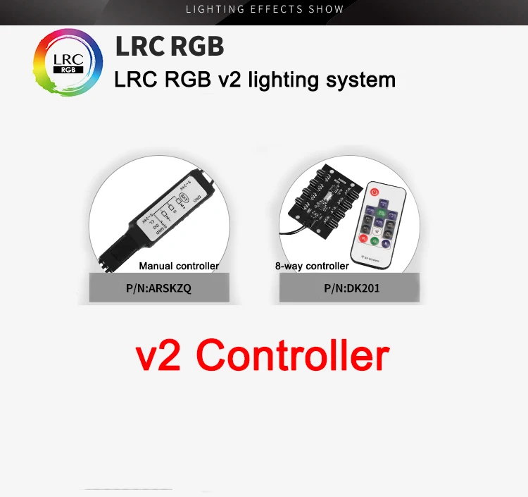 

Barrow DK201/ARSKZQ,LRC v2 RGB Controller, Single control and 8-ways control, For Barrow v2 RGB Lighting Dedicated Controller