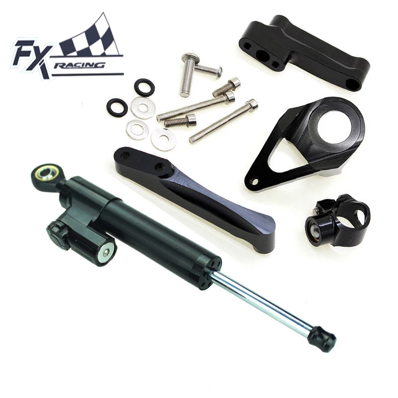 Buy CNC Aluminum Motorcycle Steering Stabilizer Damper Mount Kit Bracket