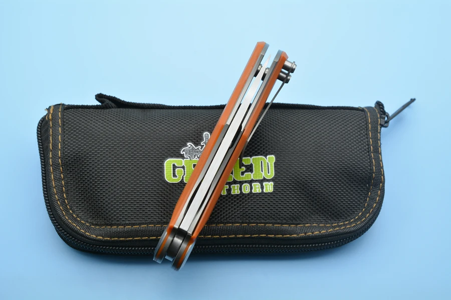 Зеленый шип сделанный Темный складной нож D2 лезвие G10 ручка Открытый тактический меч Выживания Кемпинг Охота EDC инструмент карманные ножи