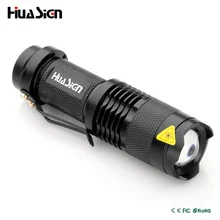 High Quality CREE Mini 3 Mode Waterproof LED Flashlight Portable Lights Zoomable Torch Light