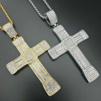 

5pcs Titanium steel / Stainless Steel Cross Pendant Necklace