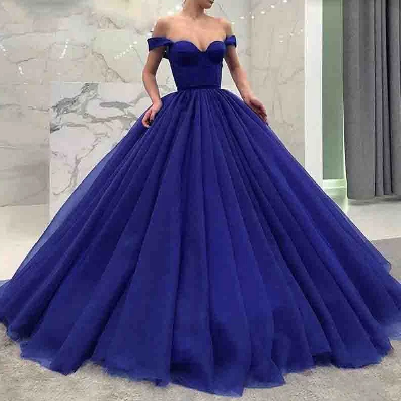 Elegant Off Shoulder Ball Gown Prom Dresses, Tulle Evening Dresses, Sweet 16 Dresses High Quality Custom made2_