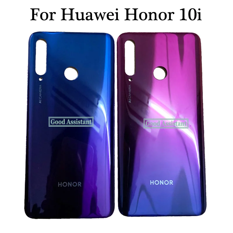 Черный/синий/красный 6,2 дюйма Новинка для huawei Honor 10i HRY-LX1T задняя крышка батарейного отсека для двери чехол для задней части стекла Замена