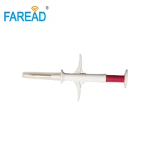 X100pcs RFID 2,12*12 мм 134,2 кГц FDX-A RFID животных микрочип шприц с имплантами стеклянная бирка для большой рыбы с номером 10 Nos
