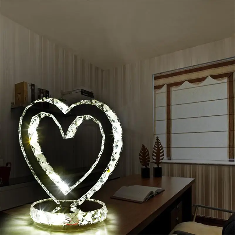 Прозрачная Янтарная Хрустальная настольная лампа Abajur Luminaria de Mesa Lampara LED Escritorio