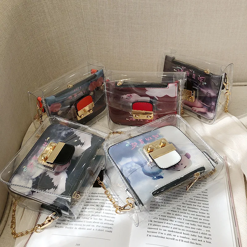

Summer Transparent Jelly Bag Crossbody Bags For Women 2019 Quality PVC Luxury Handbags Designer Ladies Beach Clear Shoulder Bag
