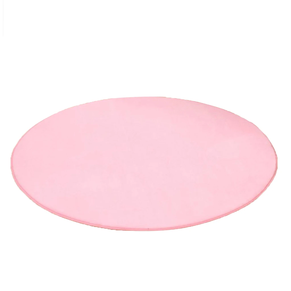 Pink Round 100cm Soft Comfortable Plush Tent Rug Mat Kids Bedroom Floor Carpet Indoor Activity Accessory