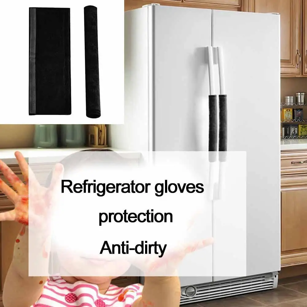 Home Decor Kitchen Protective Handle Cover Smudges Door Refrigerator Fridge 2PCS