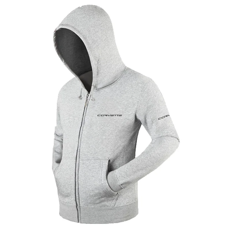 Chevrolet corvette Logo Print Mens Hoodie Zipper Cardigan