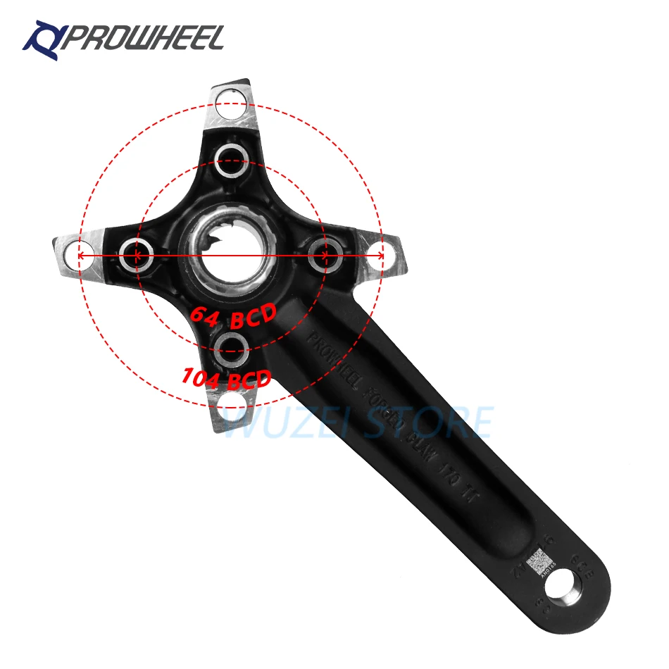 WUZEI mtb велосипедные рукоятки пластины 4 лак для ногтей, 104 BCD 170/175 мм/30/32/34/36/38 T Круглый звездочки шатун для горного велосипеда комплект велосипедная часть