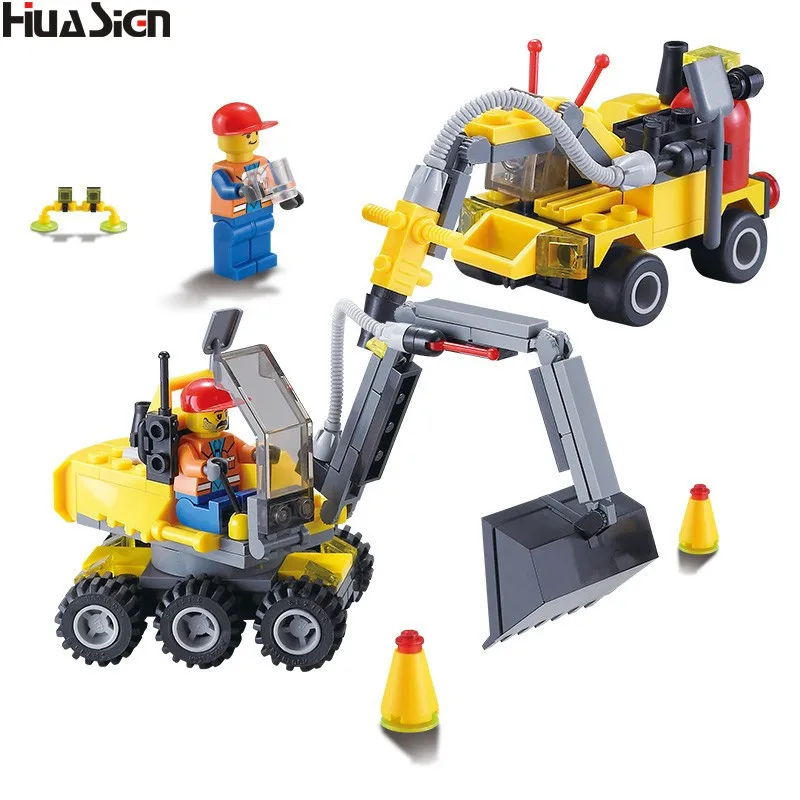 

2017 Brand Educational Assembled City Construction Forklift Truck Building Bricks Kits DIY Engineering Blocks Toy for Children