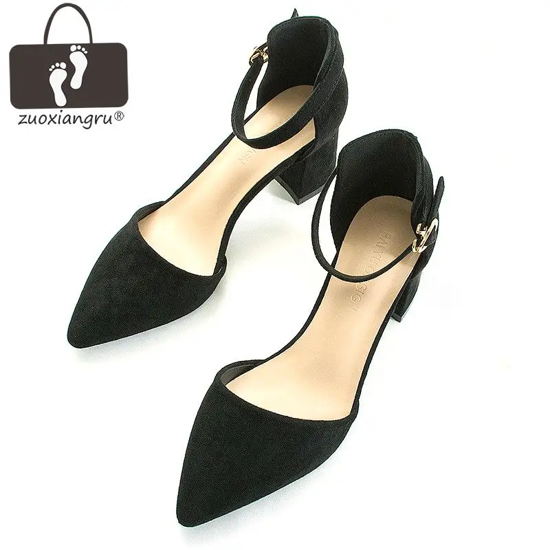 

Spring And Summer New Korean Version Of Exquisite Matching Pointed High Heels Fashion Temperament Solid Office Career Pumps