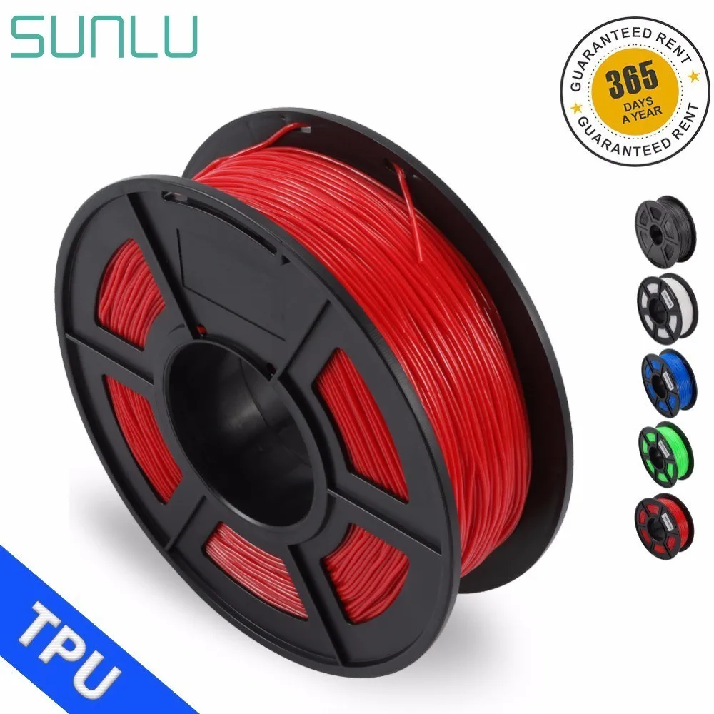 

3D Printer Filament TPU Fexible 1.75mm 0.5KG With Spool Non-toxic Material Print Children's Toys DIY Gift For Kids & Adult