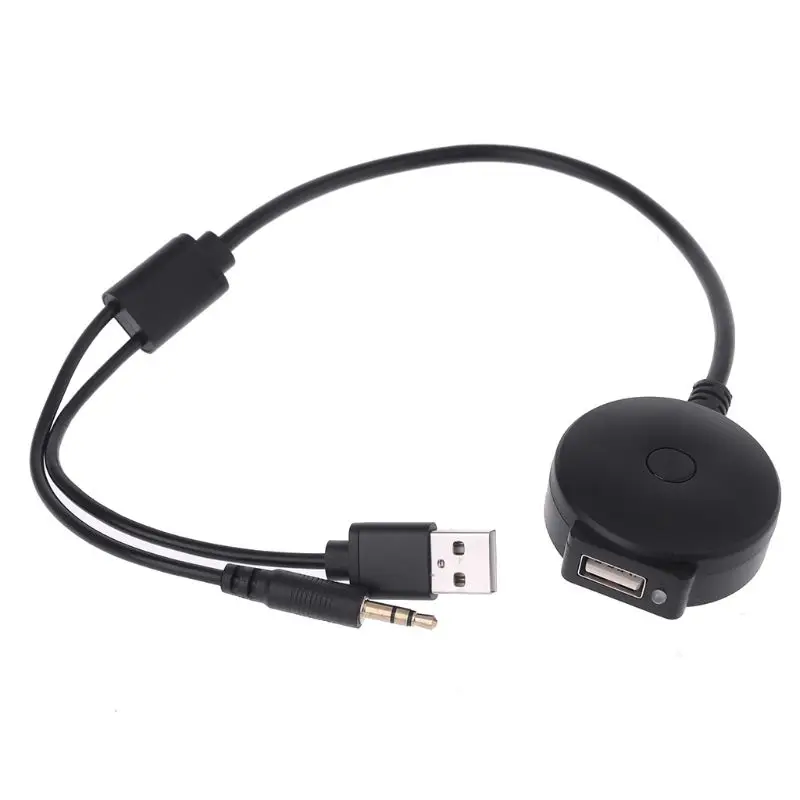 

3.5mm + USB Male To Female Bluetooth Audio Aux Adapter Cable For Car BMW Mini Cooper