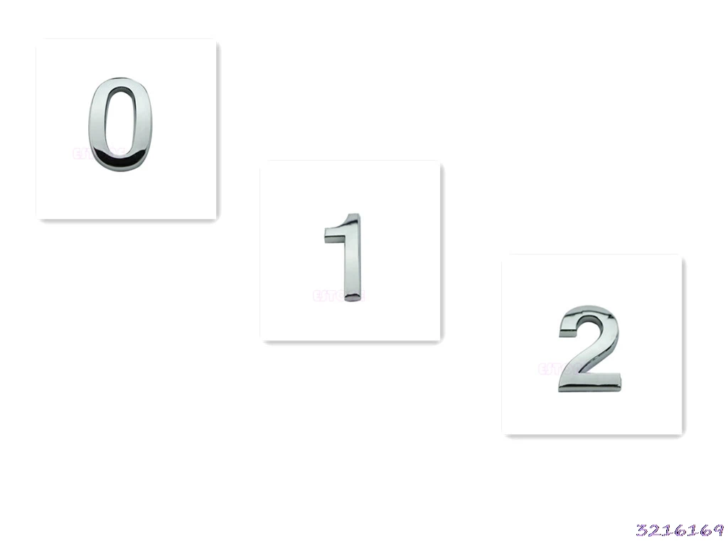 

Silver Modern House Hotel Door Address Plaque Number Digits Sticker Plate Sign