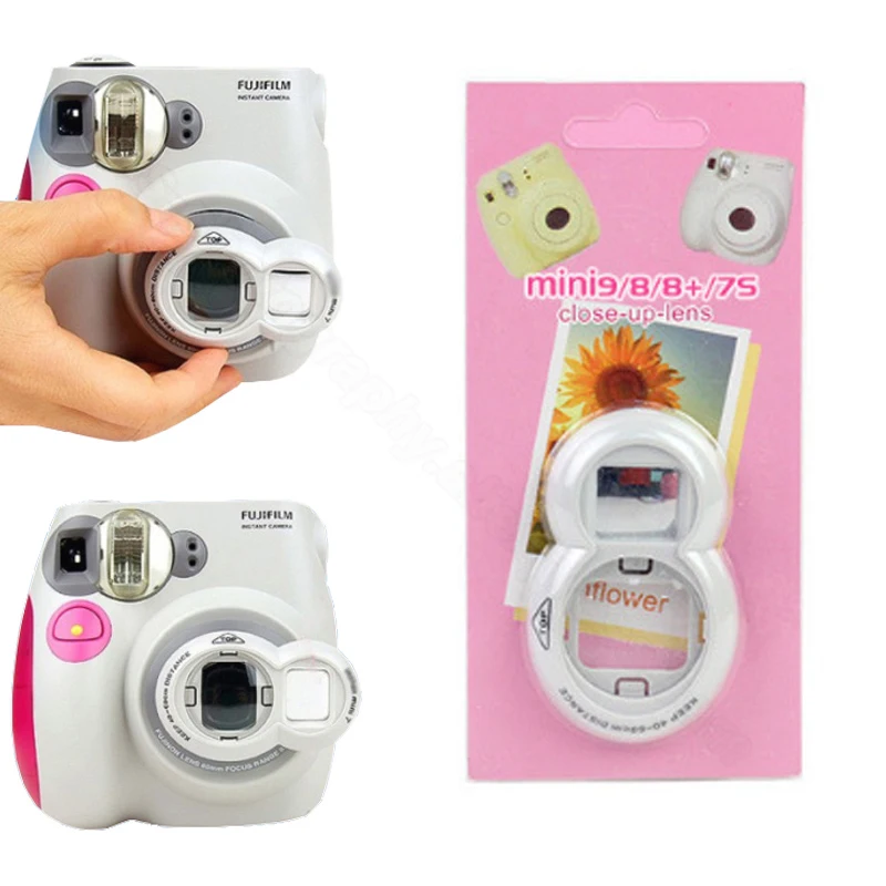 Аутентичная фотокамера моментальной печати Fujifilm Instax Mini 7 s, 40 листов белая пленка Fuji Instax Mini и селфи-объектив