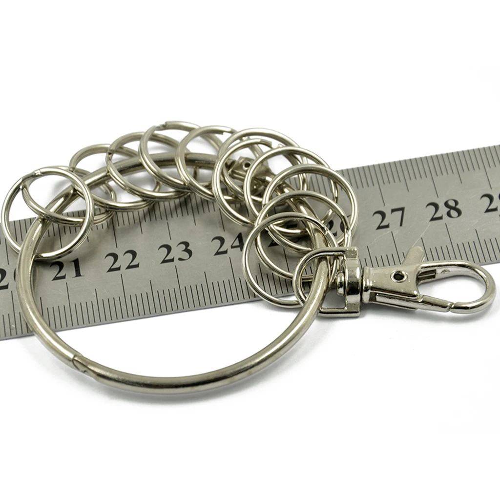 Phenovo серебряные брелоки держатель серебряный круглый большой ретро-брелок держатель для ключей для организации ключей модные ювелирные изделия