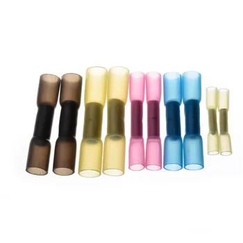 

100Pcs 4size Heat Shrink Butt Wire Connectors Waterproof Seal Crimp Terminals kit 0.5mm-6.0mm2 Black Red Blue Yellow