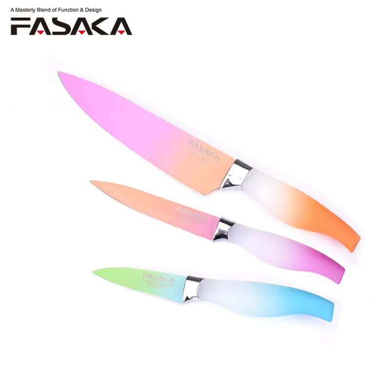 FASAKA кухонные ножи из нержавеющей стали 3 шт набор ножей с 8 ''дюймовым шеф