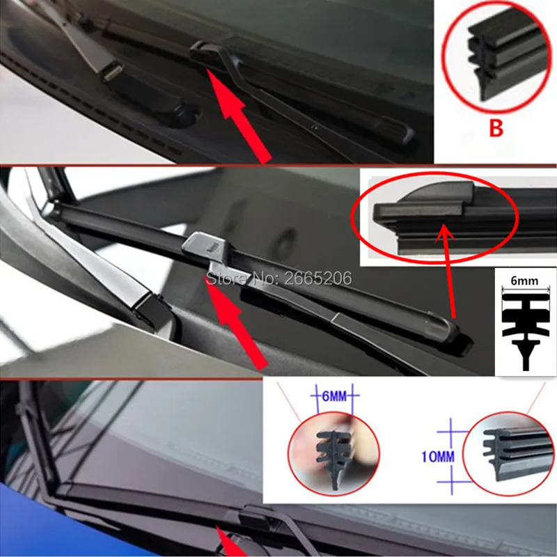 

Free shipping car Windscreen Wipers Rubber strip Wiper Blade for DAIHATSU terios sirion yrv charade feroza mira accessories