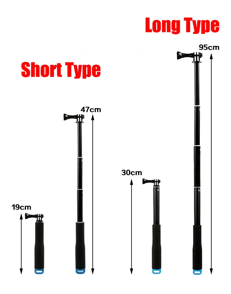 Селфи-палки ручной выдвижной полюсный монопод+ держатель для телефона для Go Pro HERO 8 7 6 5 4 3+ xiaomi yi4k sjcam sj5000