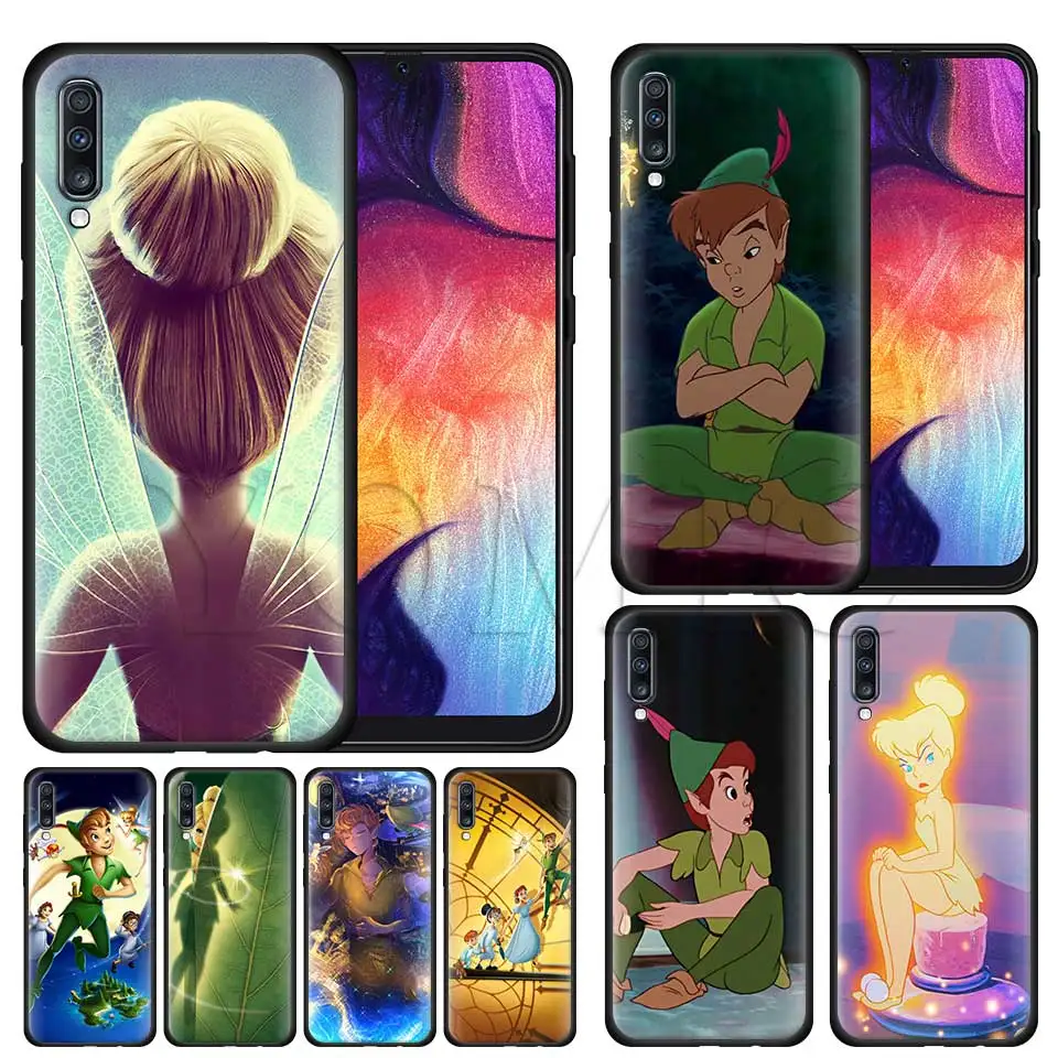 

Peter Pan Wendy Tinkerbell Tinker bell Silicone Soft Case for Samsung Galaxy A50 A40 A70 A30 A20 A80 A6 A7 A8 Plus A9 2018 Black
