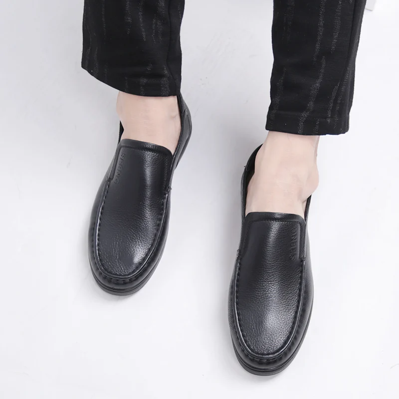 Mocassins De Vache Et En Véritable Hommes Nouvelle brown Cuir Confortable Black Souple 2019 Casual Arrivée Chaussures Printemps 64q7Ow