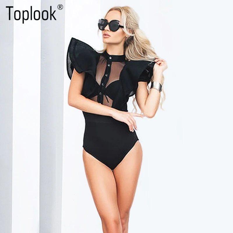 Aliexpress.com : Buy Sexy Sequined Sheer Mesh Bodysuit