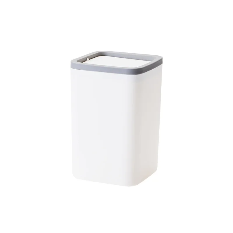 Mini Desktop Trash Can Nordic Style Rubbish Bin with Shake Cover Garbage Box for Dressing Table Kitchen Home Office Accessorie - Цвет: 1