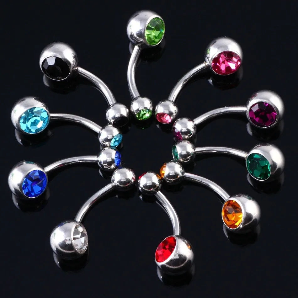 

Trendy stainless steel belly piercing ombligo piercing nombril navel piercing bell button rings body jewelry for women