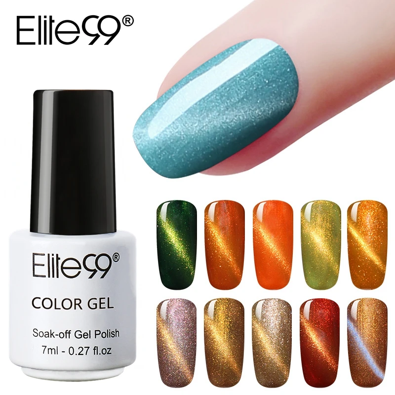 

Elite99 7ML Magnet Cat's Eye Nail Gel Semi Permanent UV Gel Soak off Base Top Coat Hybrid Varnish Nail Art Design Gel Lacquer